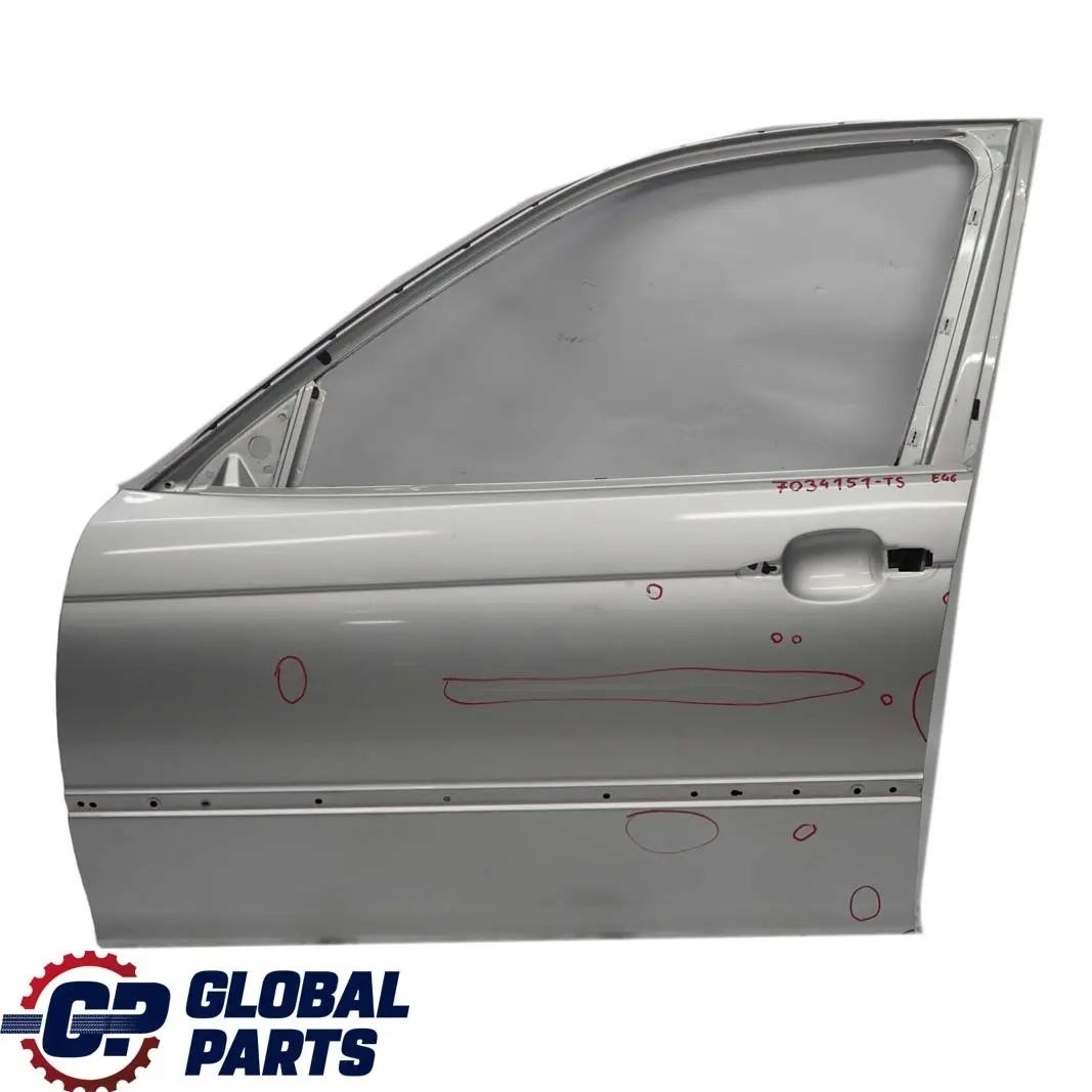 Door Front Left N/S Titansilber Titan Silber - 354 to BMW 3 E46 Saloon Touring with Part number 7034151 BMW 3 E46 Saloon Touring Door Front Left N/S Titansilber Titan Silber - 354 - SKU 7034151-TS - Part number 7034151
