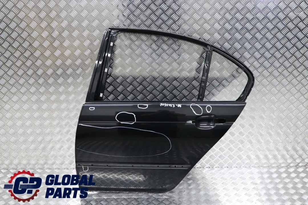 BMW 3 E46 Limousine Tür Hinten Links Black Sapphire Schwarz Metallic - 475 - SKU 7034153-BS - Teilenummer 7034153