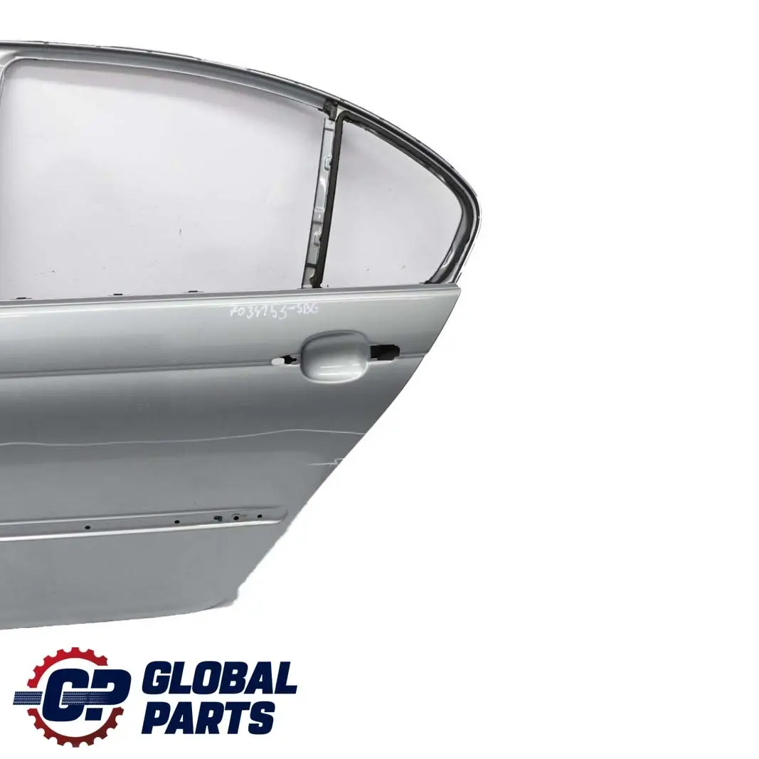 BMW 3 Series E46 Saloon Door Rear Left N/S Silbergrau Grey Metallic - A08 - SKU 7034153-SBG - Part number 7034153