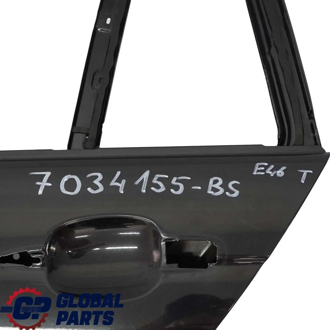BMW 3 Series E46 Touring Door Rear Left N/S Black Sapphire Metallic - 475 - SKU 7034155-BS - Part number 7034155