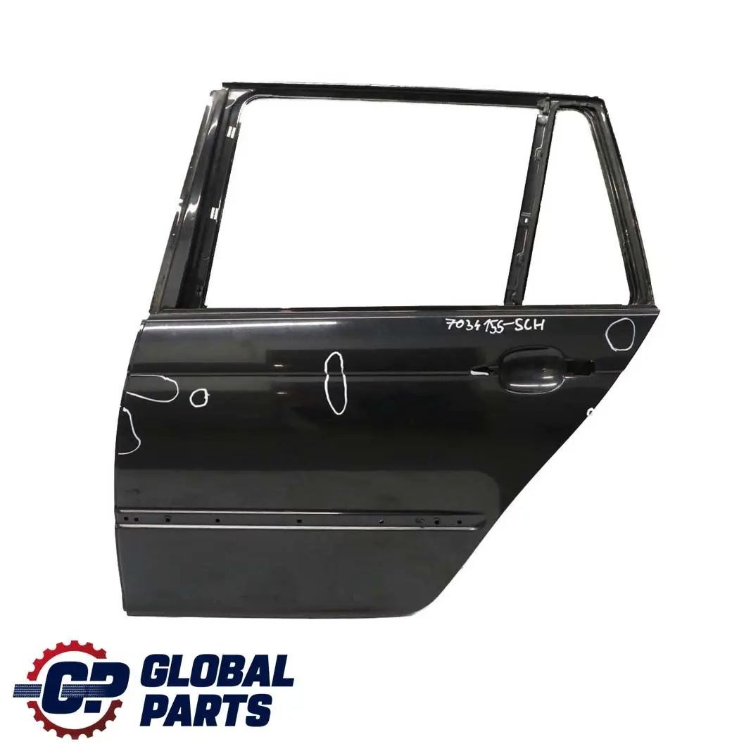 Door Rear Left N/S Schwarz 2 Black - 668 to BMW 3 Series E46 Touring with Part number 7034155 BMW 3 Series E46 Touring Door Rear Left N/S Schwarz 2 Black - 668 - SKU 7034155-SCH - Part number 7034155