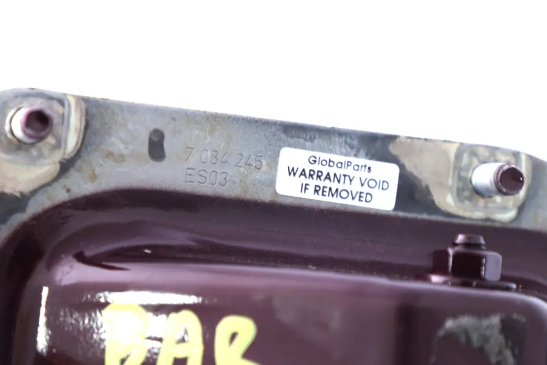 Left Trunk Lid Boot Tailgate Hinge Arm N/S Barberarot Red to BMW 5 Series E60 LCI with Part number 7034245 BMW 5 Series E60 LCI Left Trunk Lid Boot Tailgate Hinge Arm N/S Barberarot Red - SKU 7034245-BAR - Part number 7034245