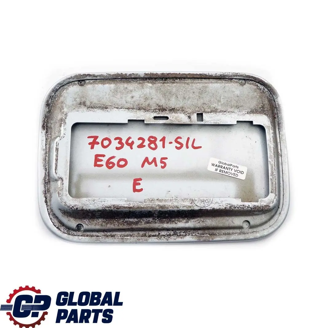 BMW 5 Series E60 M5 Fuel Cover Fill In Flap Silver Silverstone 2 Metallic - A29 - SKU 7034281-SIL - Part number 7034281