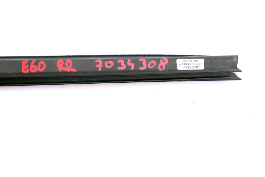 BMW E60 E60N E61 LCI Schachtabdichtung Interno Porta Posteriore Destra - SKU 7034308 - Numero di parte 7034308