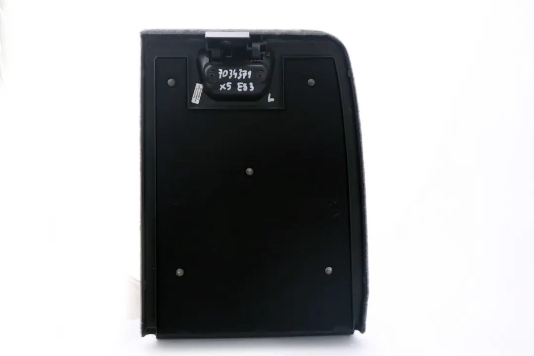 Cubierta Panel Lateral Interior Solapa Tapa Maletero Gris Izquierda para BMW X5 E53 con número de pieza 7034371 BMW X5 E53 Cubierta Panel Lateral Interior Solapa Tapa Maletero Gris Izquierda - SKU 7034371 - Número de pieza 7034371