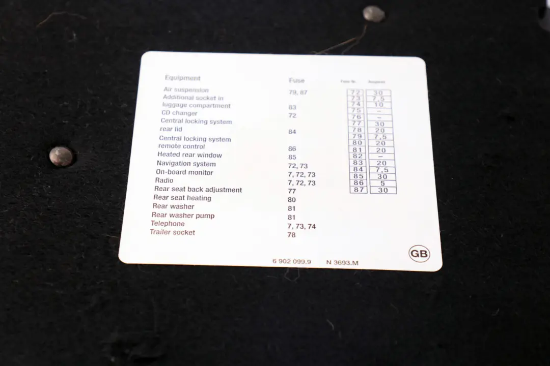  Obudowa bagażnika prawa BMW e53 X5 - SKU 7034372 - Numer Części 7034372