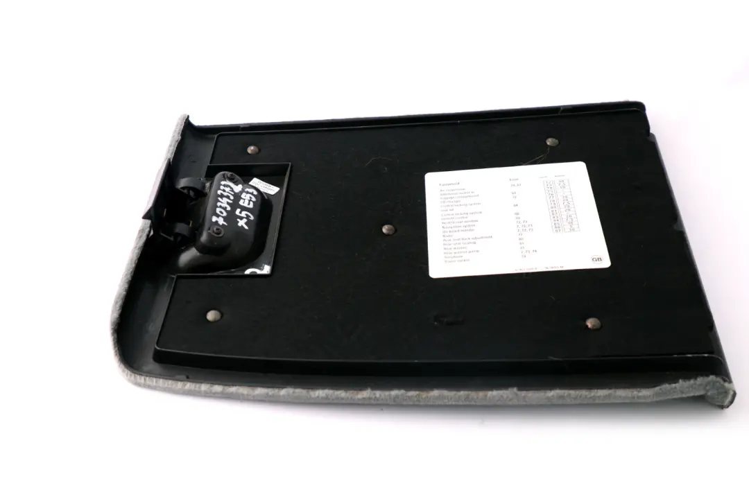 BMW E53 Derecho Trunk Lid Flap Interior Side Panel Cover Grey - SKU 7034372 - Número de pieza 7034372