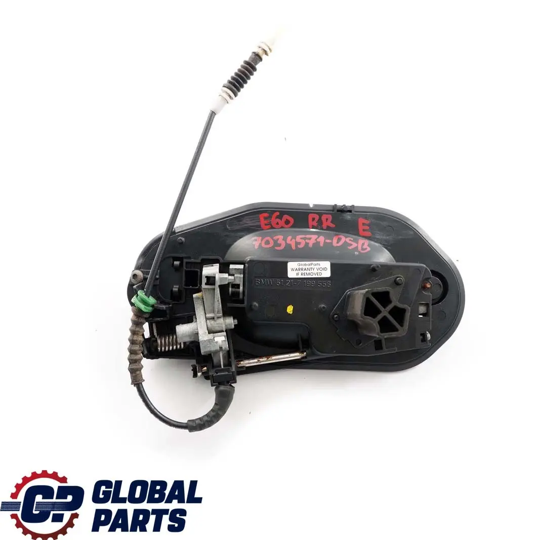 Asidero trasero derecho Tiefseeblau Deep Sea Blue A76 para BMW E60 E61 con número de pieza 7034571 BMW E60 E61 Asidero trasero derecho Tiefseeblau Deep Sea Blue A76 - SKU 7034571-DSB - Número de pieza 7034571