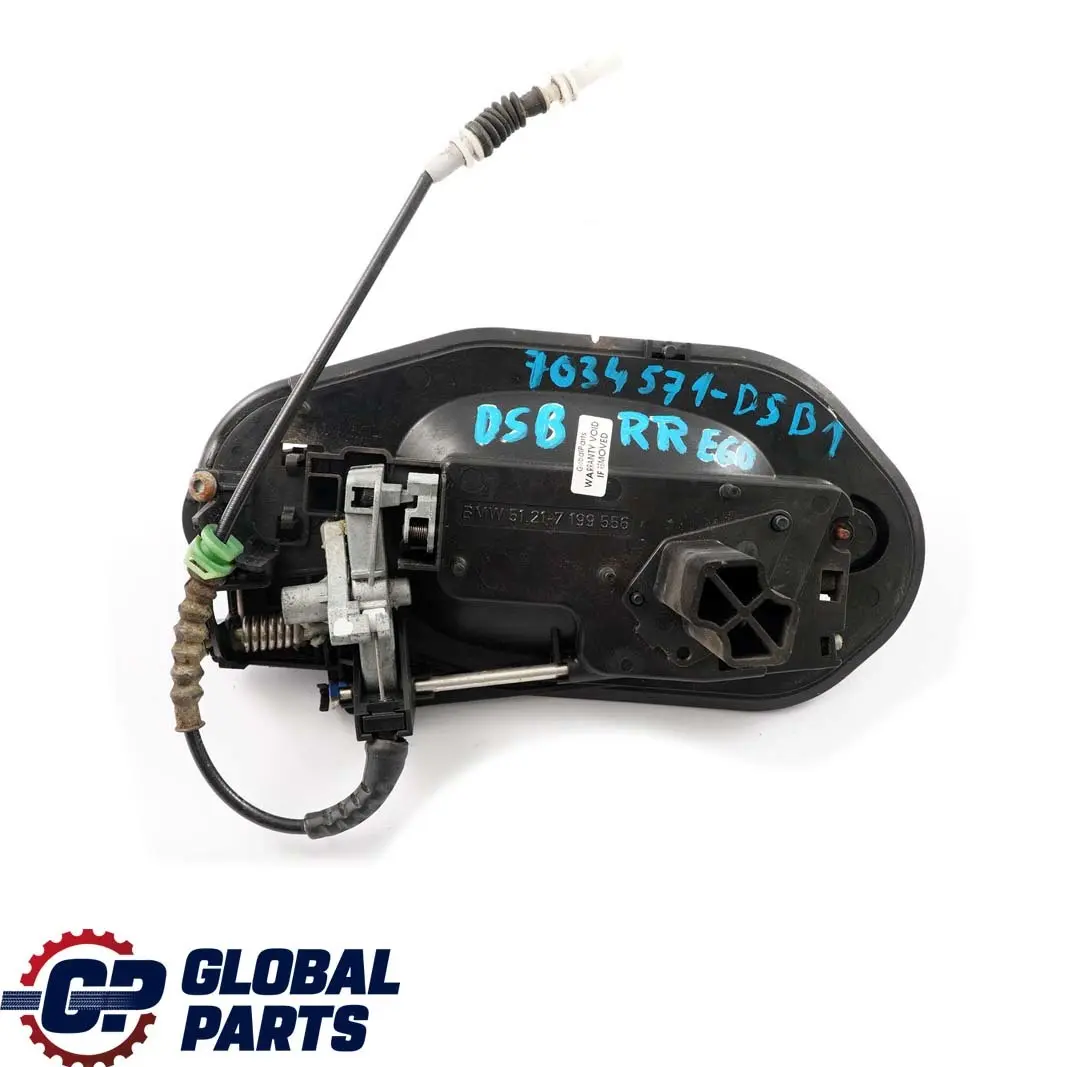 BMW E60 E61 1 Asidero trasero derecho Tiefseeblau Deep Sea Blue A76 - SKU 7034571-DSB1 - Número de pieza 7034571