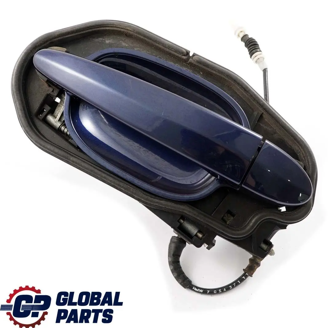 BMW E60 E61 1 Asidero trasero derecho Tiefseeblau Deep Sea Blue A76 - SKU 7034571-DSB1 - Número de pieza 7034571