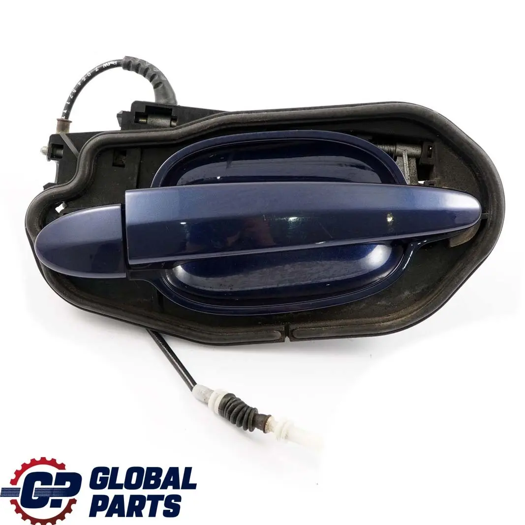 BMW E60 E61 1 Asidero trasero derecho Tiefseeblau Deep Sea Blue A76