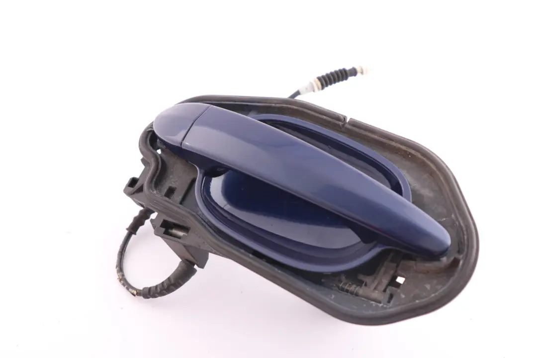 BMW 5 Series E60 E61 Complete Rear Left Grab Handle N/S Interlagos Blau Blue - SKU 7034571-INT1 - Part number 7034571