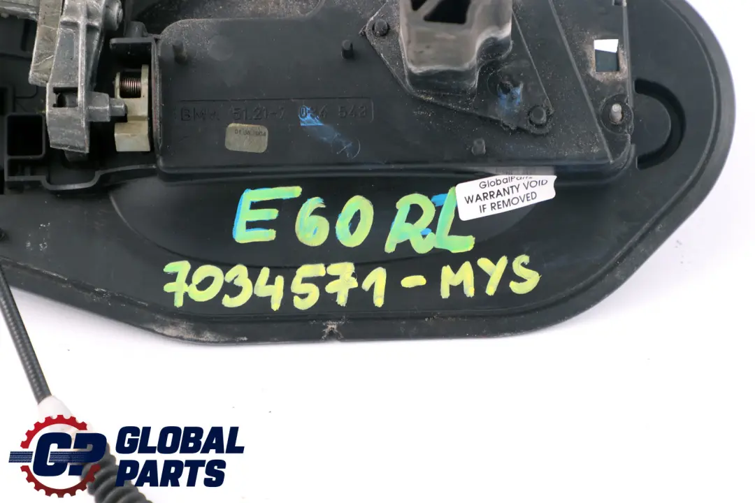 Asa trasera izquierda completa Mysticblau para BMW E60 E61 con número de pieza 7034571 BMW E60 E61 Asa trasera izquierda completa Mysticblau - SKU 7034571-MYS - Número de pieza 7034571