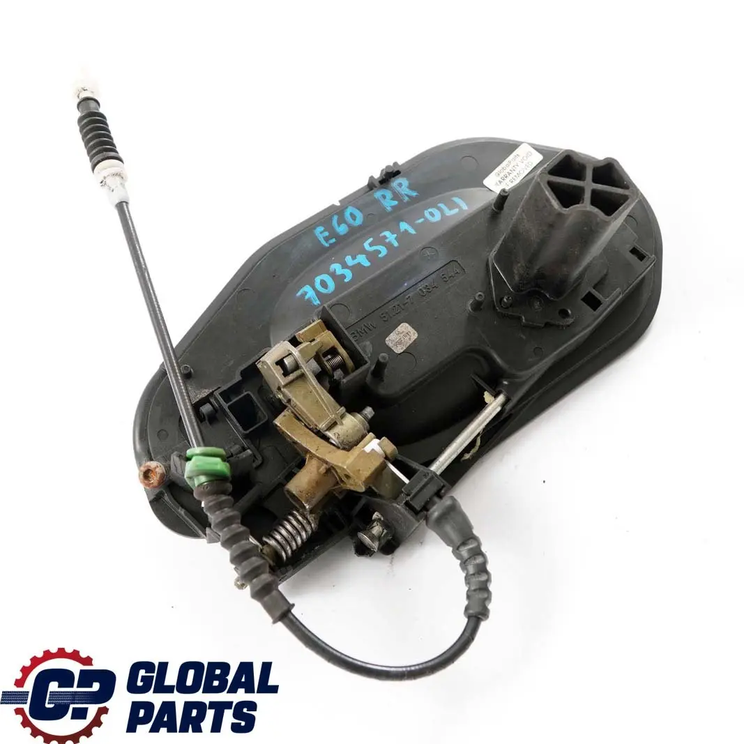 Asidero Trasero Derecho Completo Olivin Metallic 349 para BMW E60 E61 con número de pieza 7034571 BMW E60 E61 Asidero Trasero Derecho Completo Olivin Metallic 349 - SKU 7034571-OLI - Número de pieza 7034571