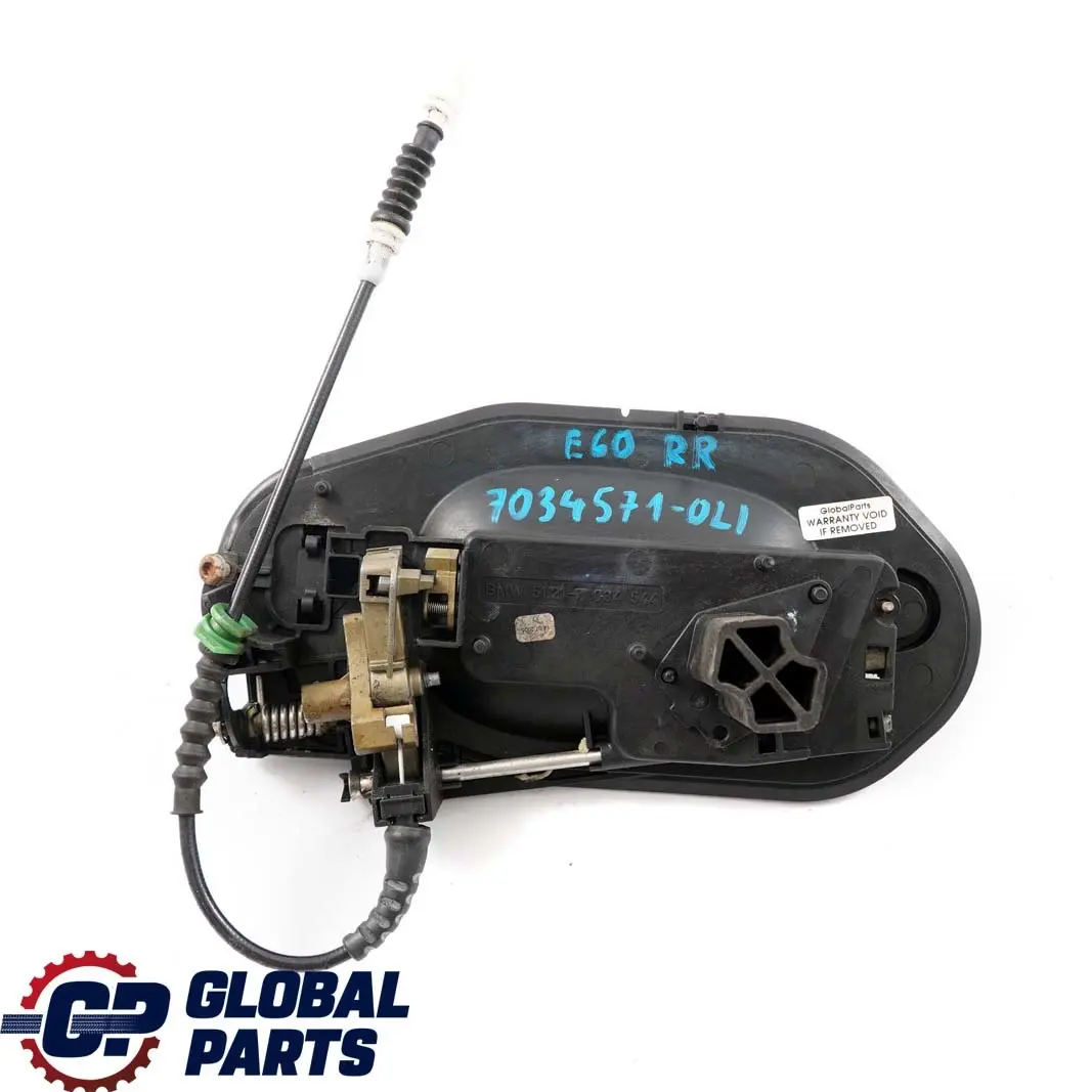 Asidero Trasero Derecho Completo Olivin Metallic 349 para BMW E60 E61 con número de pieza 7034571 BMW E60 E61 Asidero Trasero Derecho Completo Olivin Metallic 349 - SKU 7034571-OLI - Número de pieza 7034571