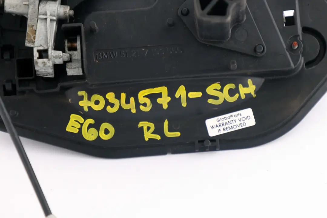 BMW E60 E61 Klamka lewa tylna tył wspornik SCH - SKU 7034571-SCH - Numer Części 7034571