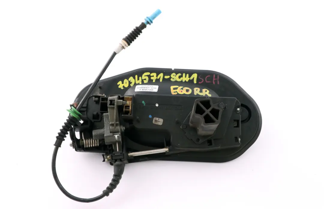 BMW E60 E61 Asidero trasero derecho completo Schwarz 2 Negro 668 - SKU 7034571-SCH1 - Número de pieza 7034571