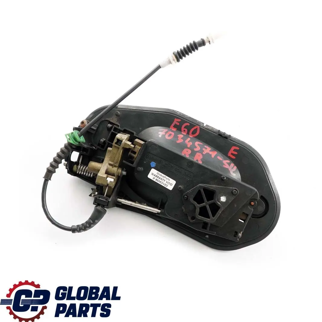 Asidero Trasero Izquierdo Completo Silverstone 2 A29 para BMW E60 E61 con número de pieza 7034571 BMW E60 E61 Asidero Trasero Izquierdo Completo Silverstone 2 A29 - SKU 7034571-SIL - Número de pieza 7034571