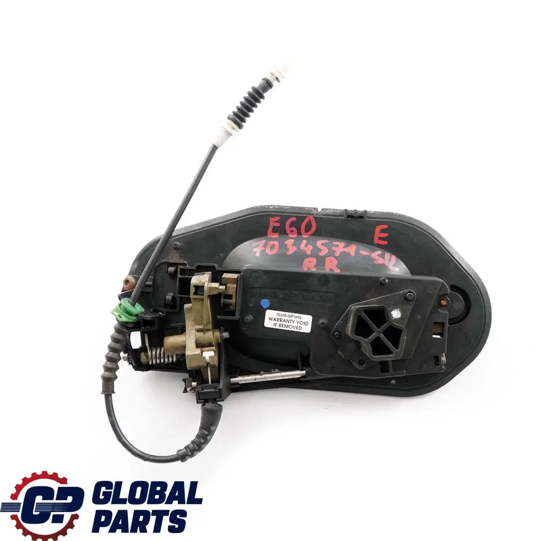 BMW E60 E61 Asidero Trasero Izquierdo Completo Silverstone 2 A29 - SKU 7034571-SIL - Número de pieza 7034571