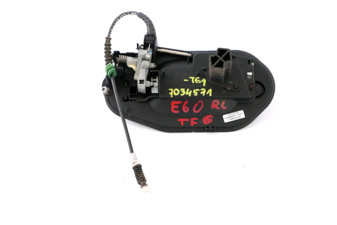 BMW 5 Series 1 E60 E61 Complete Rear Left Grab Handle N/S Tiefgruen Deep Green - SKU 7034571-TG1 - Part number 7034571