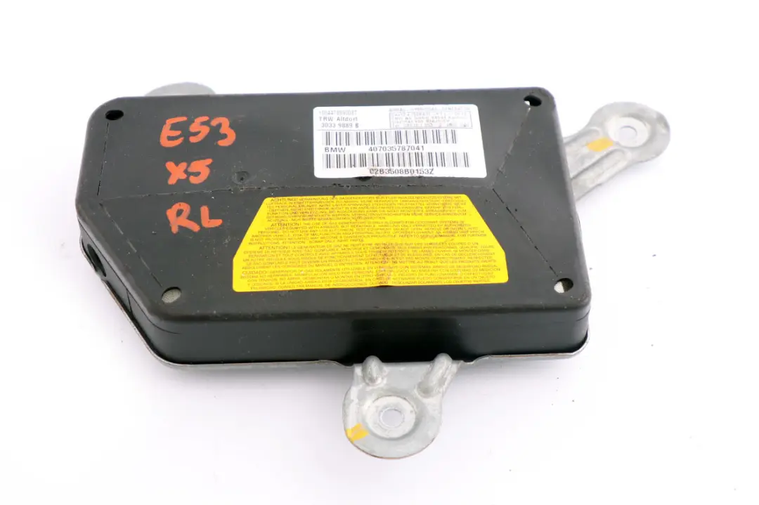 Left Door N/S Airbag Module to BMW 3 X5 Series E46 E53 Rear with Part number 7035787 BMW 3 X5 Series E46 E53 Rear Left Door N/S Airbag Module - SKU 7035787 - Part number 7035787