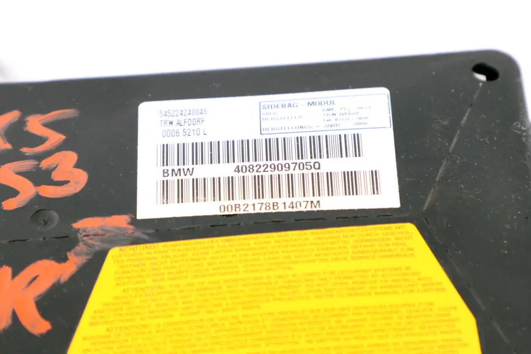 Poduszka airbag drzwi lewa tył do BMW E53 X5 o numerze 7035787 BMW E53 X5 Poduszka airbag drzwi lewa tył - SKU 7035787 - Numer Części 7035787