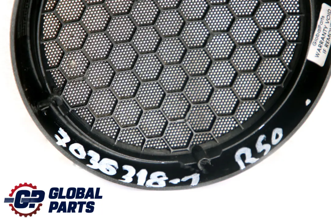 Door Trim Lower Loudspeaker Left Right Grid Anthracite to BMW Mini 1 R50 R53 Cover with Part number 7036318 BMW Mini 1 R50 R53 Cover Door Trim Lower Loudspeaker Left Right Grid Anthracite - SKU 7036318-1 - Part number 7036318
