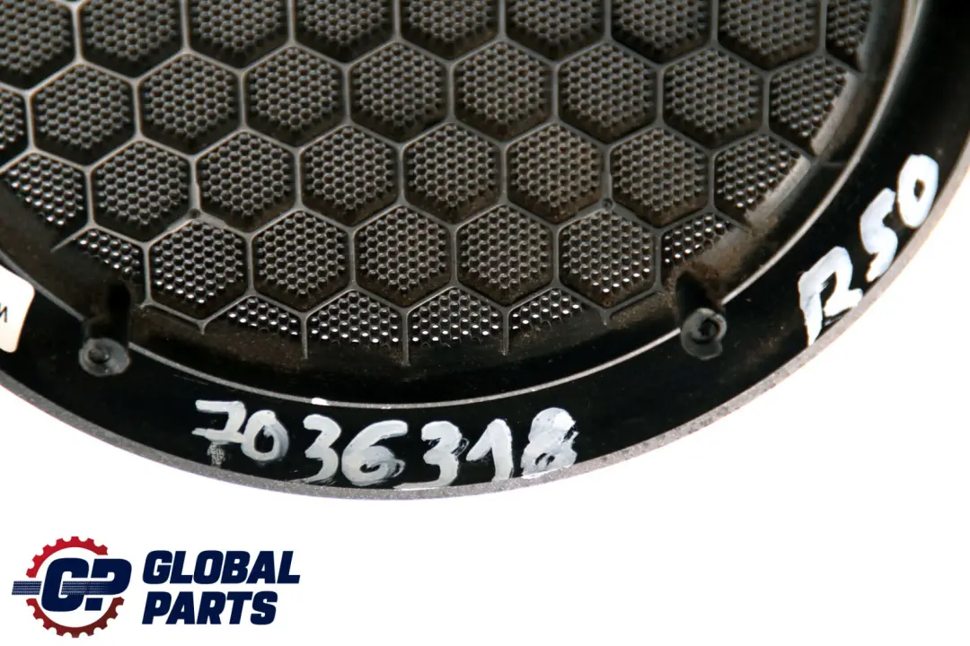 Embellecedor Puerta Inferior Altavoz Izquierda Derecha Rejilla para Mini R50 R53 con número de pieza 7036318 Mini R50 R53 Embellecedor Puerta Inferior Altavoz Izquierda Derecha Rejilla - SKU 7036318 - Número de pieza 7036318