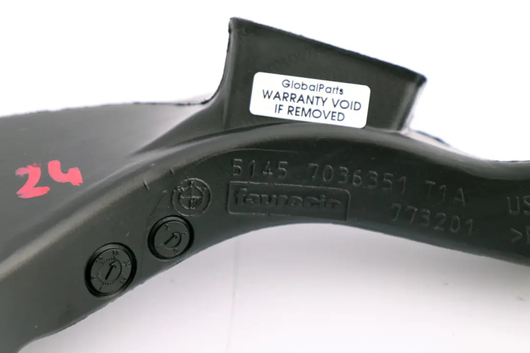 Heater Air Duct Left N/S Footwell to BMW Z4 E85 E86 with Part number 7036351 BMW Z4 E85 E86 Heater Air Duct Left N/S Footwell - SKU 7036351 - Part number 7036351
