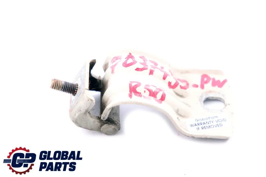 Kofferraumdeckelscharnier Hinten Pepper White Weiss 850 für BMW Mini R50 R53 mit Teilenummer 7037439 BMW Mini R50 R53 Kofferraumdeckelscharnier Hinten Pepper White Weiss 850 - SKU 7037439-PW - Teilenummer 7037439
