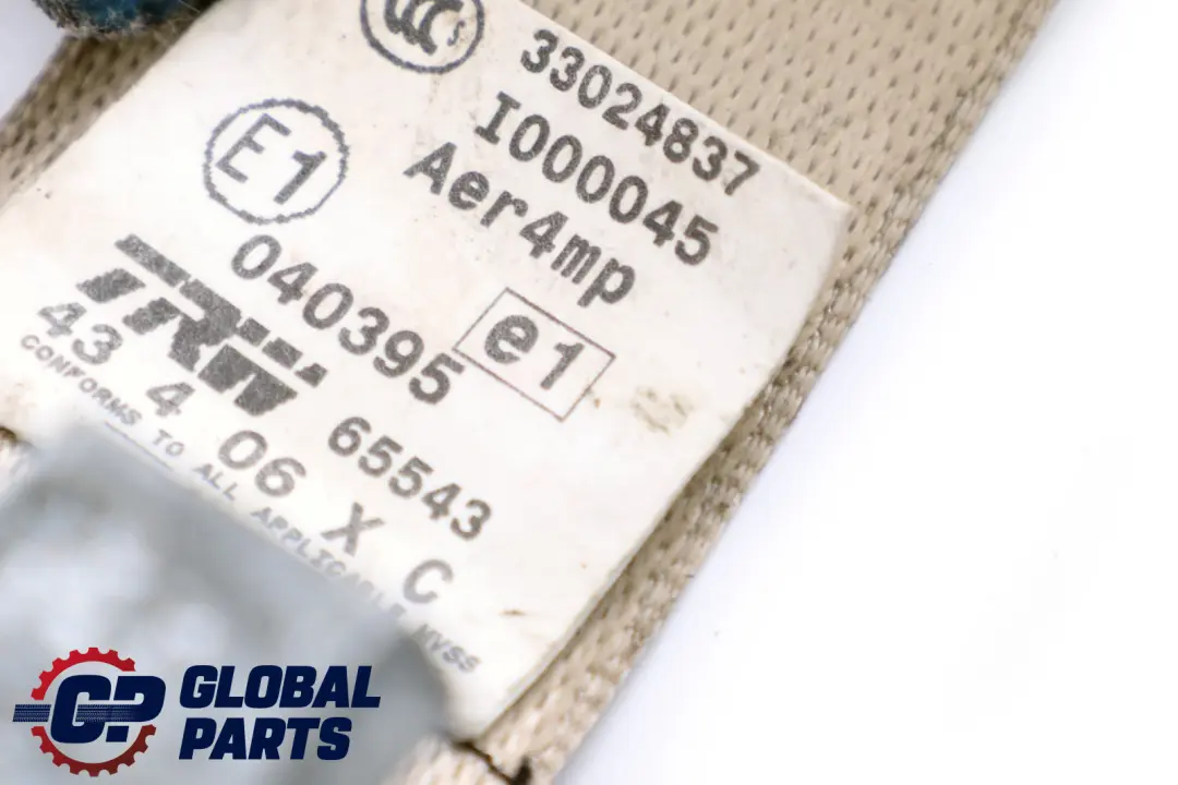 BMW 7 Series E65 E66 E67 Upper Seat Belt Rear Left N/S Cremebeige - SKU 7037835 - Part number 7037835