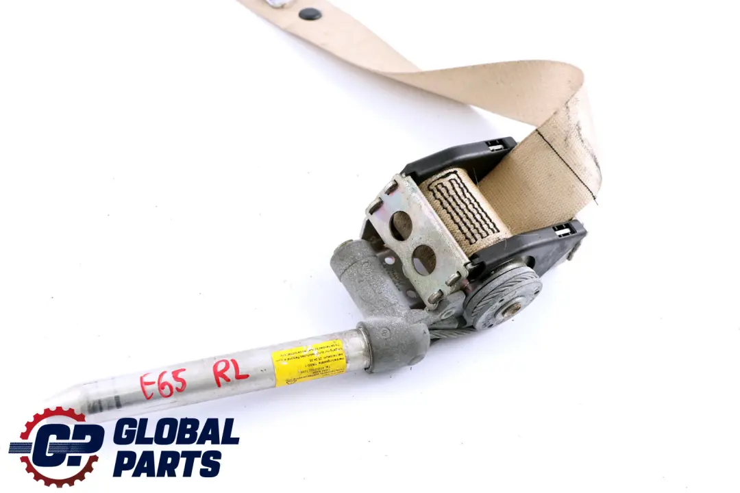 Cinturón seguridad superior trasero izquierdo Cremebeige para BMW E65 E66 E67 con número de pieza 7037835 BMW E65 E66 E67 Cinturón seguridad superior trasero izquierdo Cremebeige - SKU 7037835 - Número de pieza 7037835