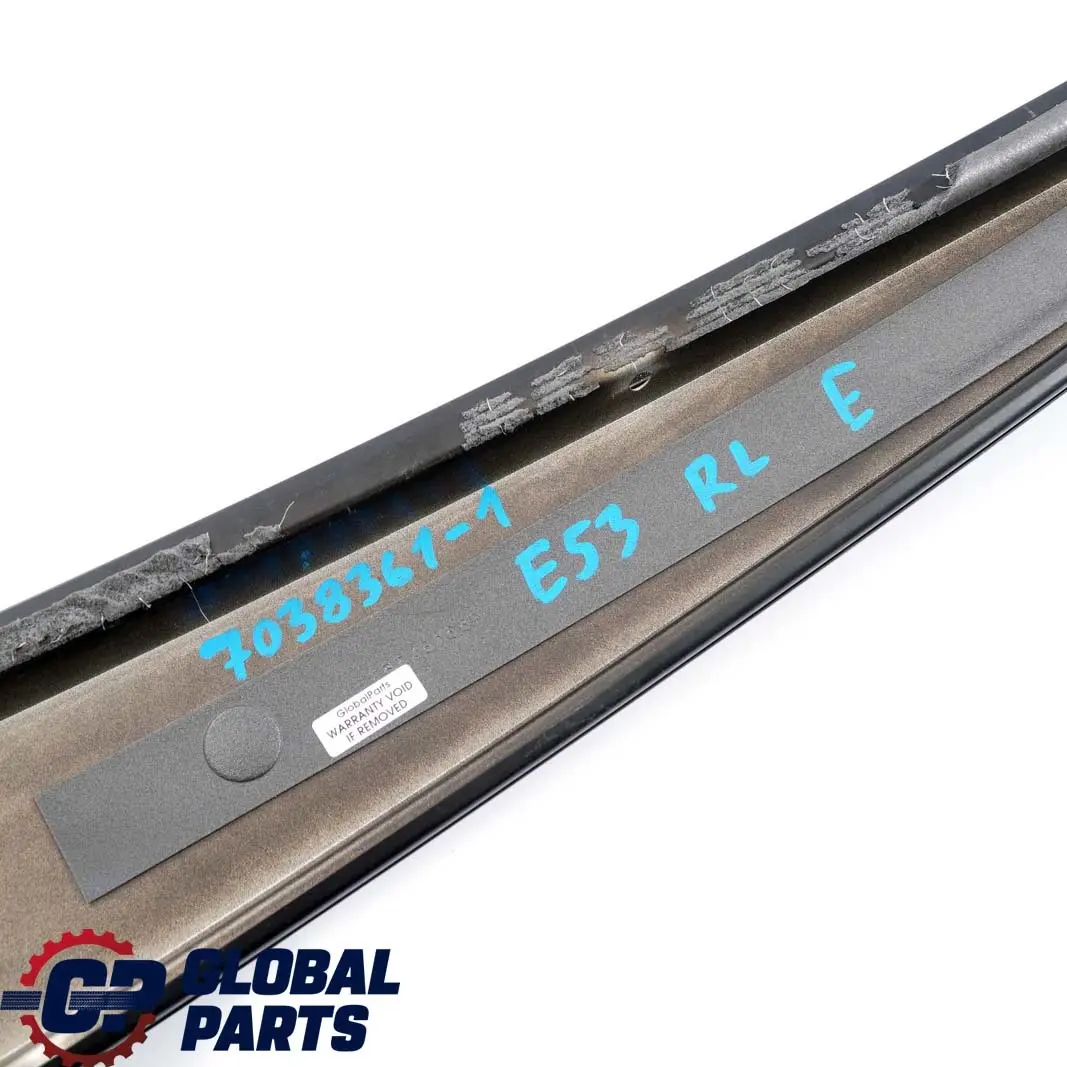 Tapa Tira Columna B Trasera Izquierda Schwarz Negro para BMW X5 E53 1 con número de pieza 7038361 BMW X5 E53 1 Tapa Tira Columna B Trasera Izquierda Schwarz Negro - SKU 7038361-1 - Número de pieza 7038361