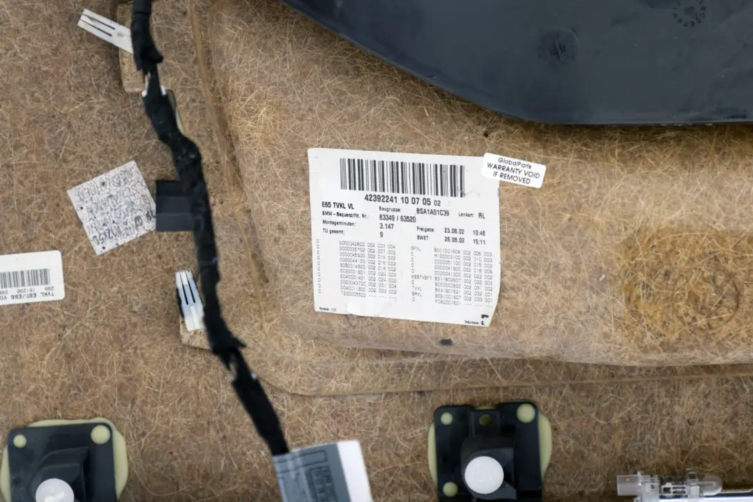 Front Left N/S Door Card Lining Trim Panel Black Leather to BMW 7 Series E65 E66 with Part number 7038491 BMW 7 Series E65 E66 Front Left N/S Door Card Lining Trim Panel Black Leather - SKU 7038491 - Part number 7038491