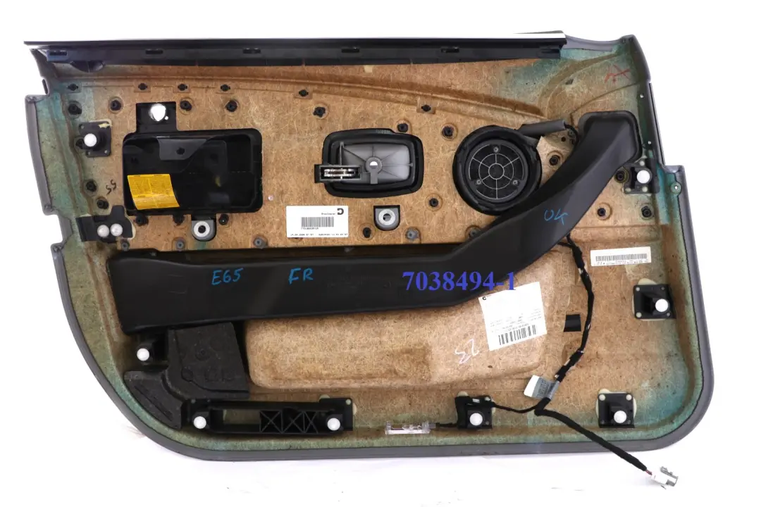 BMW 7 er E65 E66 Türverkleidung Leder vorne rechts Flanellgrau Grau - SKU 7038494-1 - Teilenummer 7038494