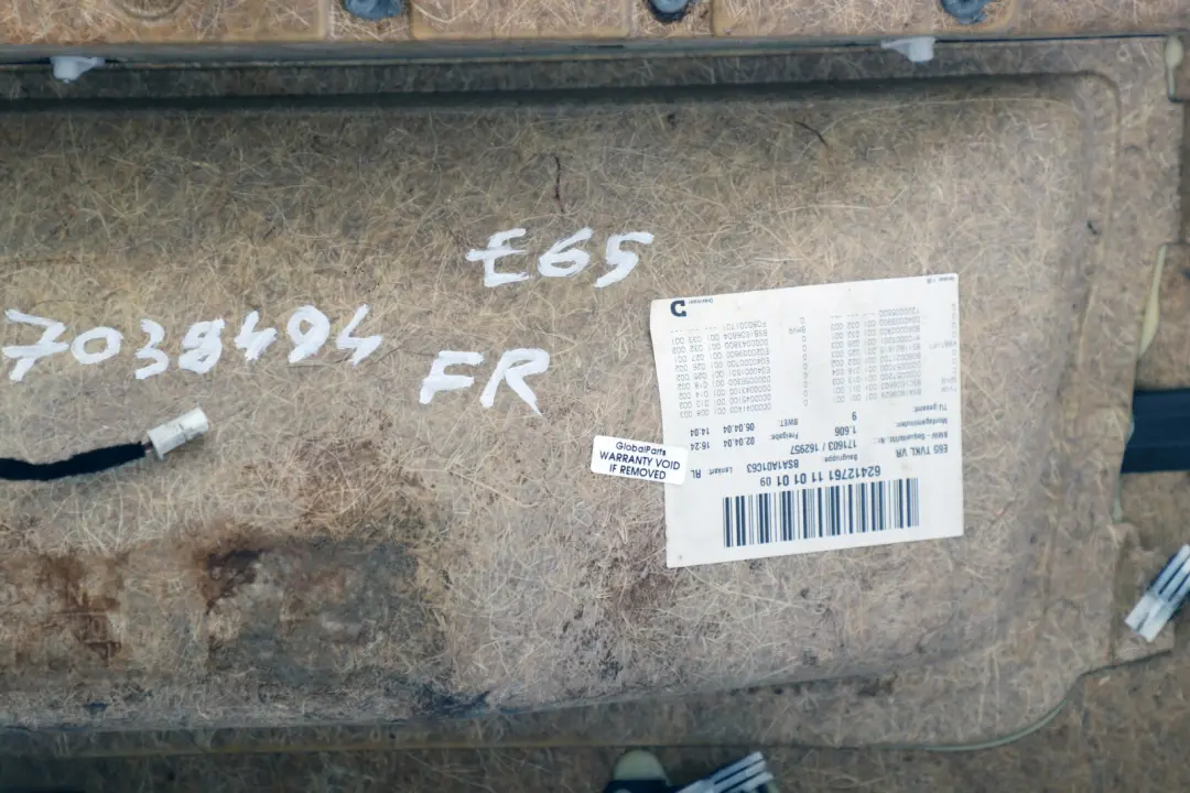 Delantero Derecho Tarjeta de Puerta Gris Forro de Cuero Panel de Recorte para BMW E65 con número de pieza 7038494 BMW E65 Delantero Derecho Tarjeta de Puerta Gris Forro de Cuero Panel de Recorte - SKU 7038494 - Número de pieza 7038494