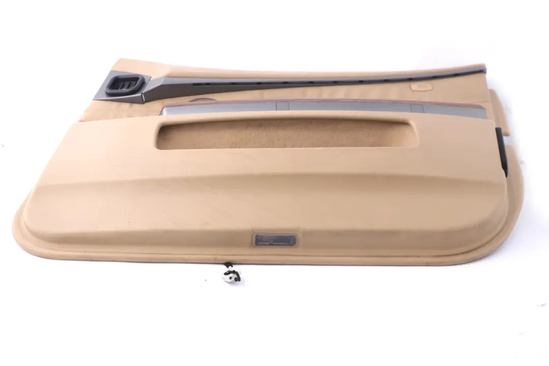 BMW 7 Series 1 E65 Front Right O/S Leather Interior Door Card Trim Panel Beige - SKU 7038496-1 - Part number 7038496