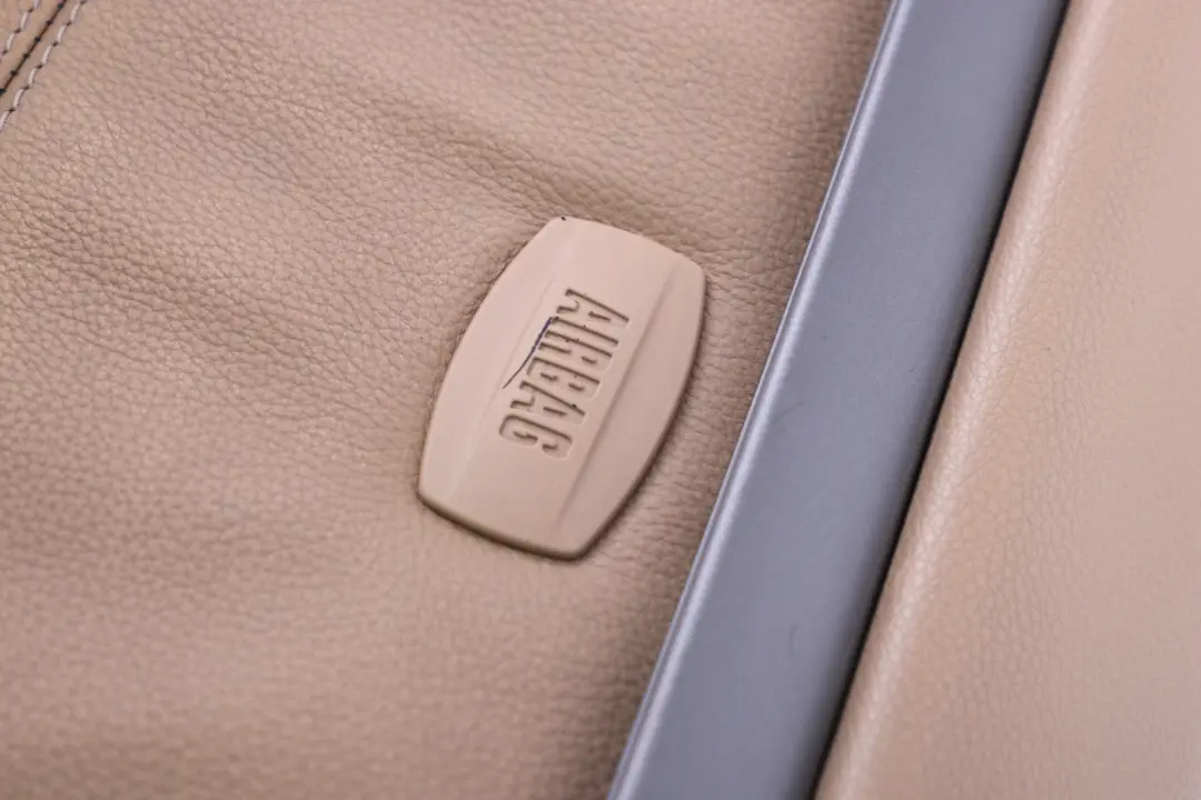 BMW 7 Series 1 E65 Front Right O/S Leather Interior Door Card Trim Panel Beige - SKU 7038496-1 - Part number 7038496