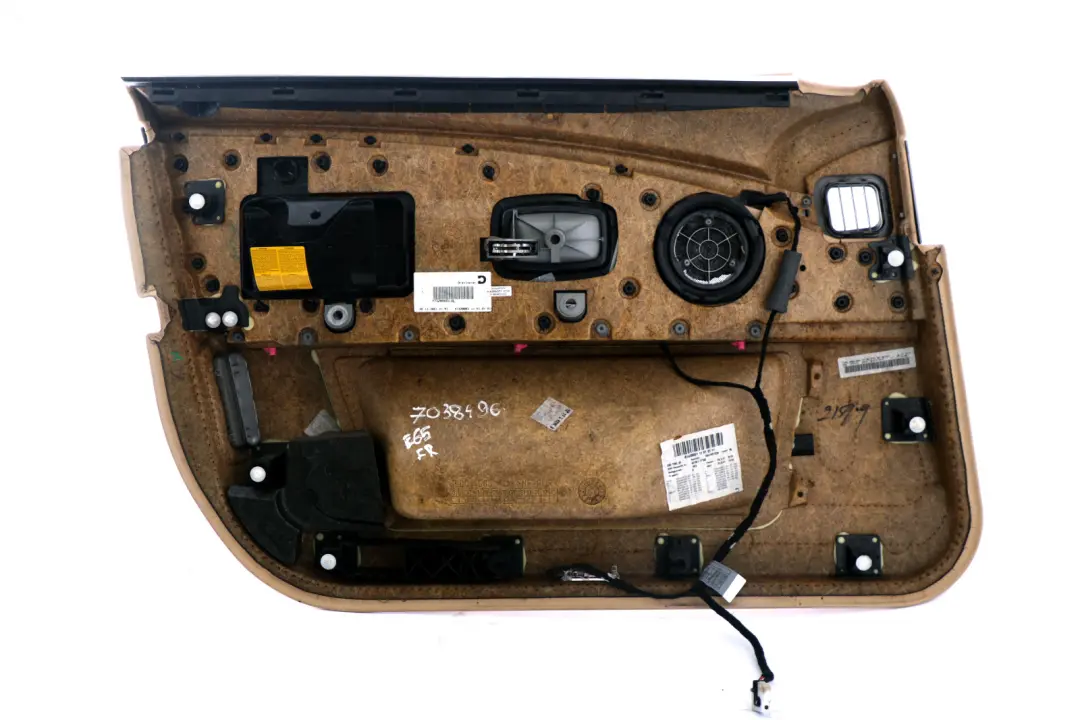 BMW 7 er E65 E66 Türverkleidung vorne rechts Leder Beige - SKU 7038496 - Teilenummer 7038496