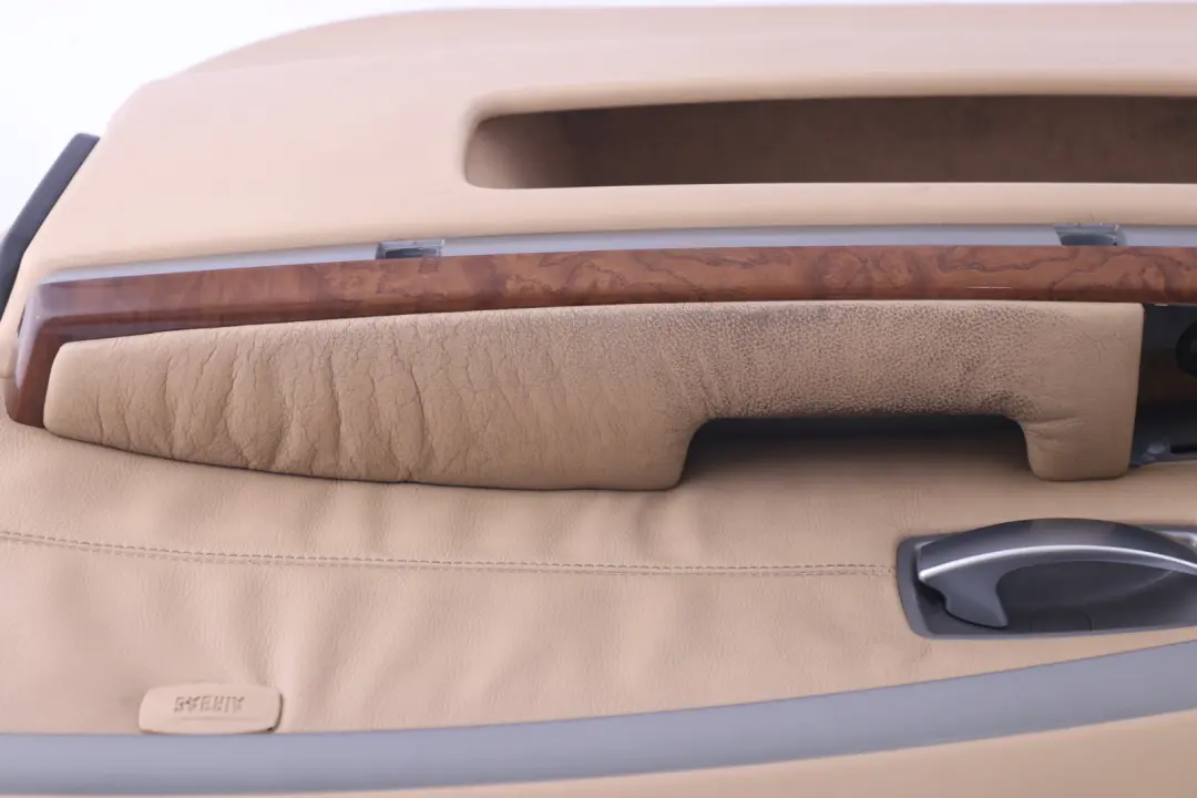 BMW 7 Series E65 Front Right O/S Leather Interior Door Card Trim Panel Beige - SKU 7038496 - Part number 7038496