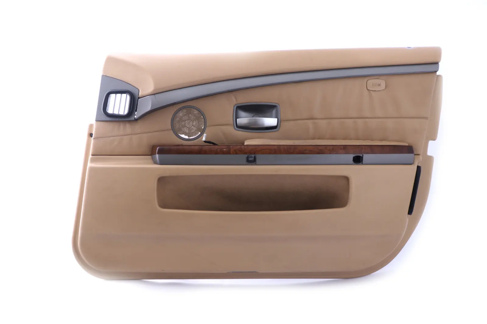BMW 7 Series E65 Front Right O/S Leather Interior Door Card Trim Panel Beige