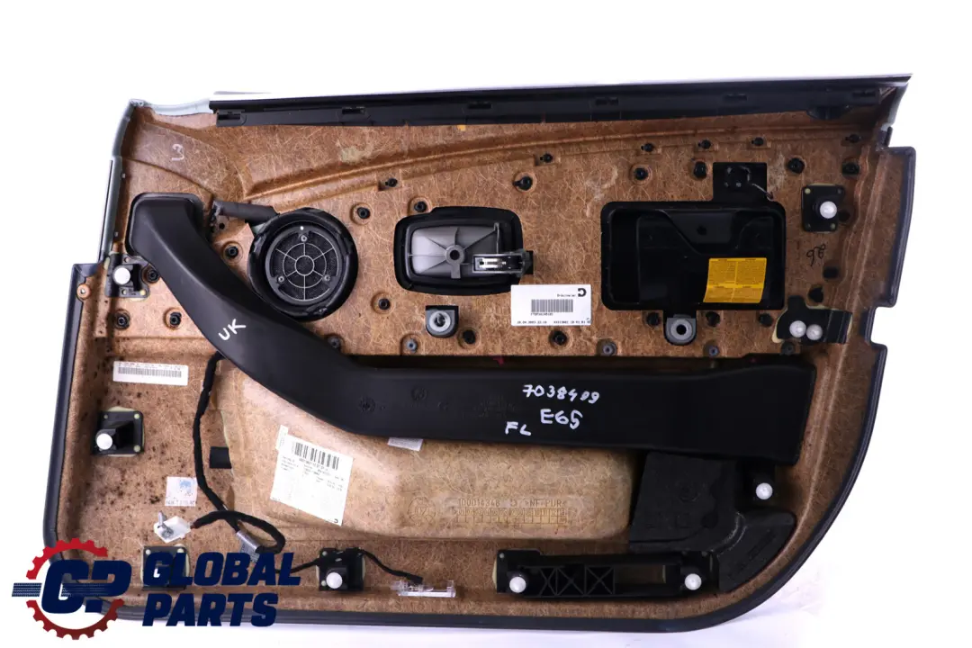 Front Left N/S Door Card Lining Trim Panel Green Leather to BMW 7 E65 E66 with Part number 7038499 BMW 7 E65 E66 Front Left N/S Door Card Lining Trim Panel Green Leather - SKU 7038499 - Part number 7038499