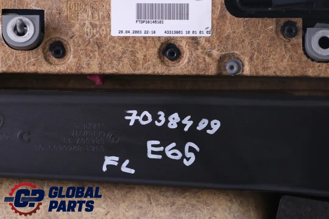 Front Left N/S Door Card Lining Trim Panel Green Leather to BMW 7 E65 E66 with Part number 7038499 BMW 7 E65 E66 Front Left N/S Door Card Lining Trim Panel Green Leather - SKU 7038499 - Part number 7038499