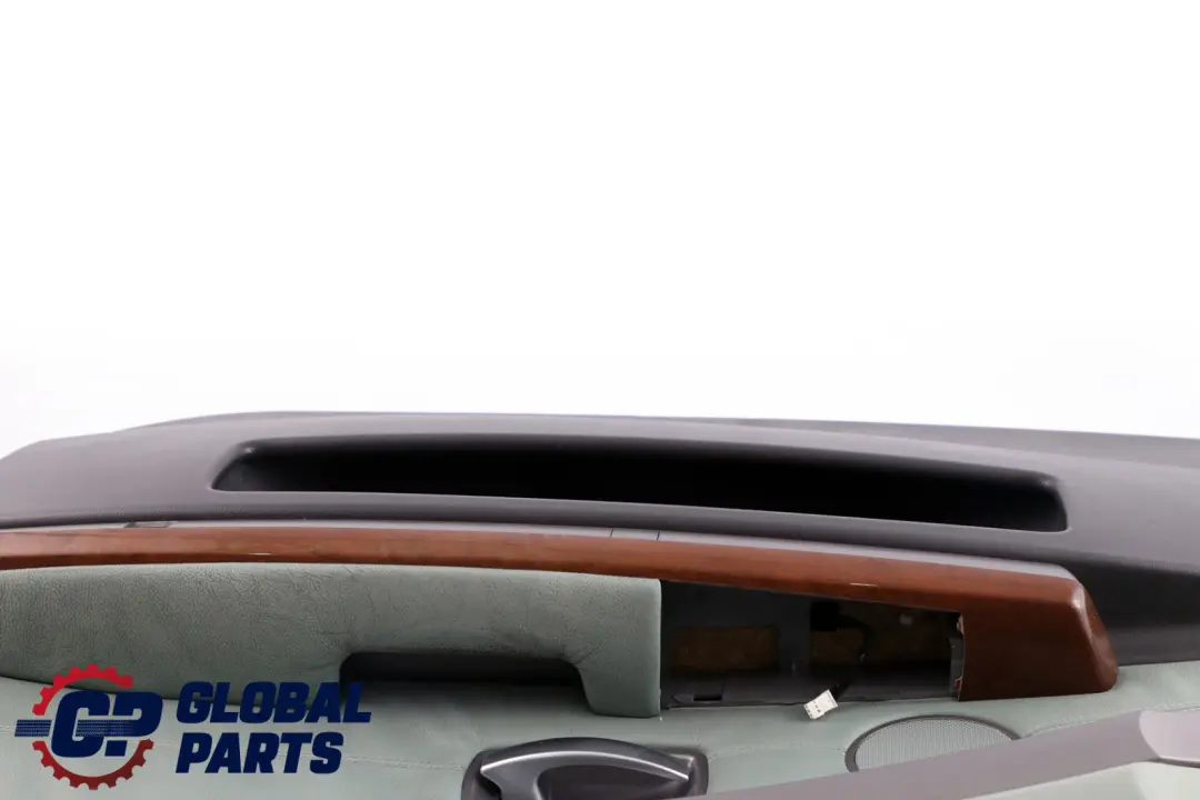 BMW 7 Series E65 E66 Front Right O/S Door Card Lining Trim Panel Green Leather - SKU 7038500 - Part number 7038500