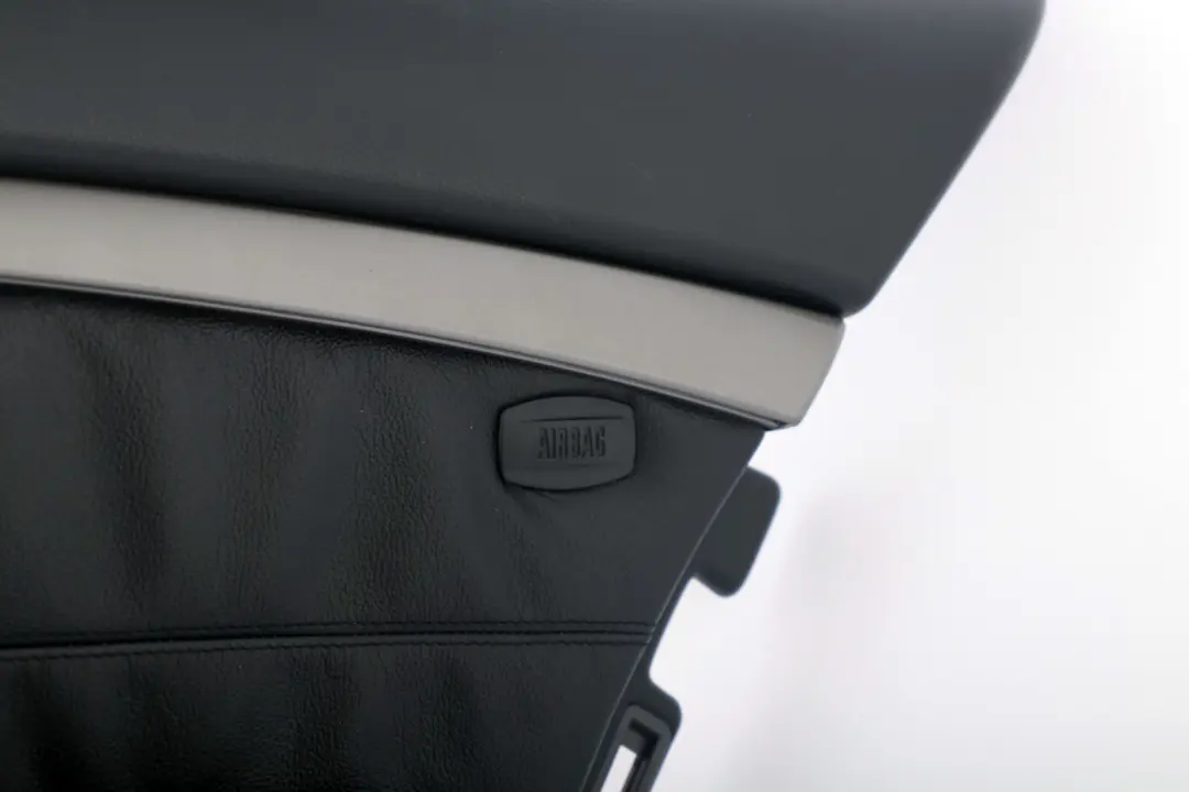 Right O/S Door Card Lining Trim Panel Black Leather to BMW 7 E65 Rear with Part number 7038708 BMW 7 E65 Rear Right O/S Door Card Lining Trim Panel Black Leather - SKU 7038708 - Part number 7038708