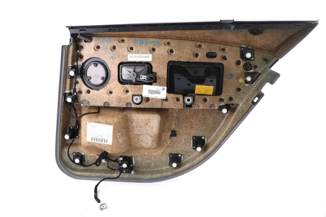 BMW 7 Reihe E65 Türverkleidung Leder hinten links FLANELLGRAU - SKU 7038709-1 - Teilenummer 7038709
