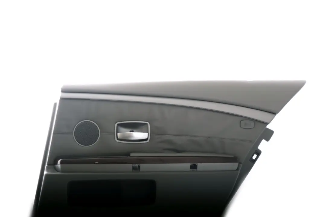 BMW E65 Trasera Derecha Tarjeta de Puerta Gris Forro de Cuero Panel de Recorte - SKU 7038710-1 - Número de pieza 7038710