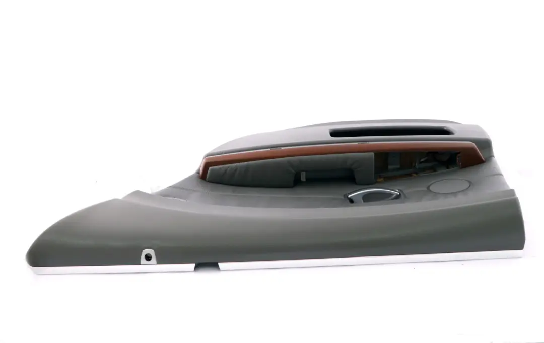 Right O/S Door Card Grey Leather Lining Trim Panel to BMW 7 Series 1 E65 Rear with Part number 7038710 BMW 7 Series 1 E65 Rear Right O/S Door Card Grey Leather Lining Trim Panel - SKU 7038710-1 - Part number 7038710