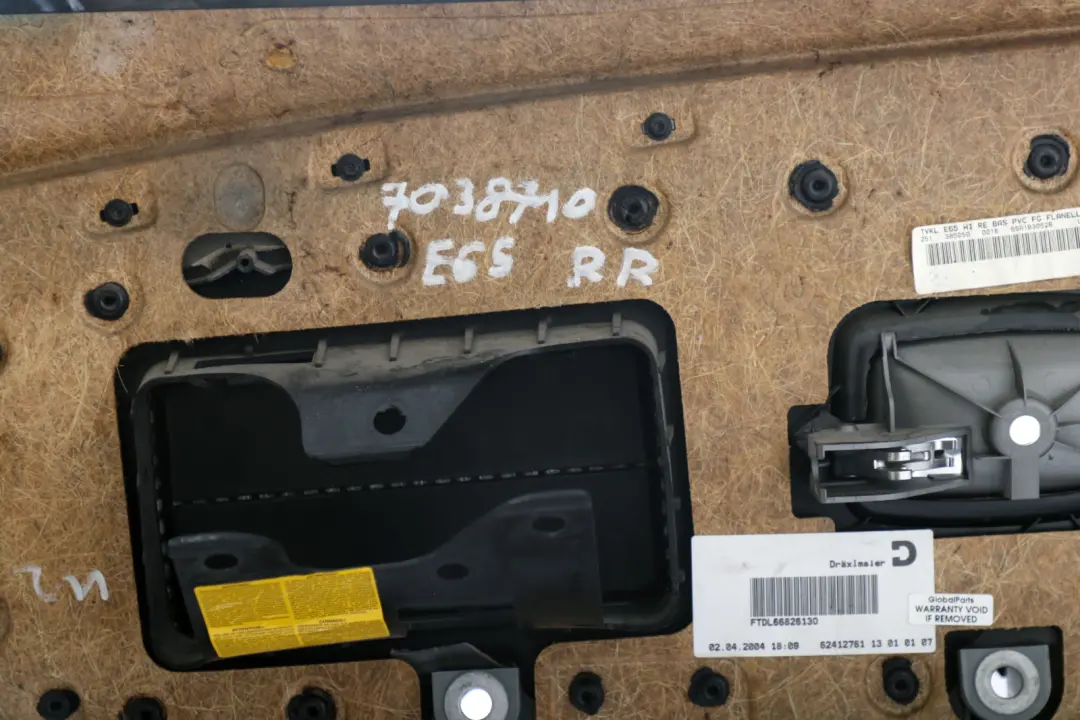 BMW 7 Reihe E65 Türverkleidung Leder hinten rechts FLANELLGRAU 5142 - SKU 7038710 - Teilenummer 7038710