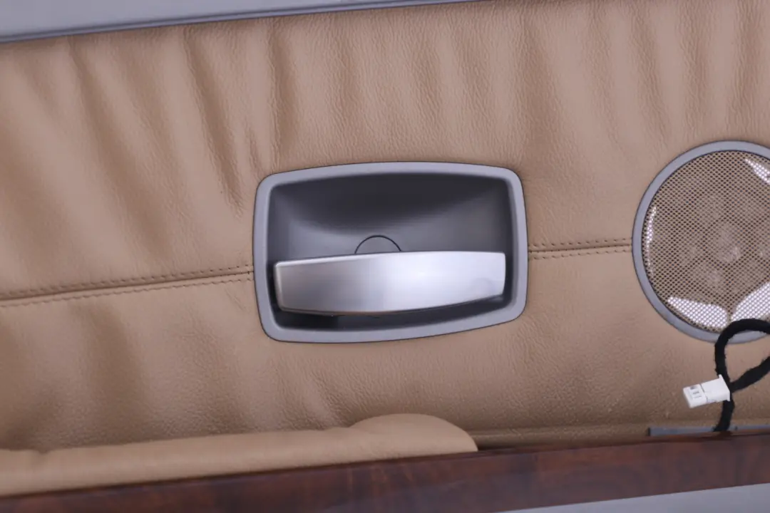 BMW Serie 7 E65 Posteriore Sinistra N/S Pelle Interno Porta Pannello Trim Beige - SKU 7038711 - Numero di parte 7038711